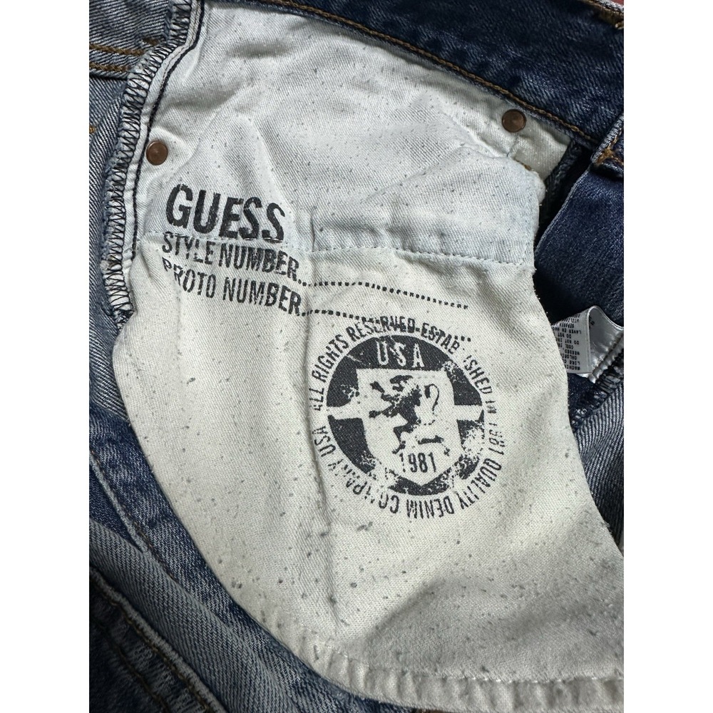 Vintage Guess Jeans 36 x 30 Light Blue Baggy‎ Wide Leg - Picture 7 of 8